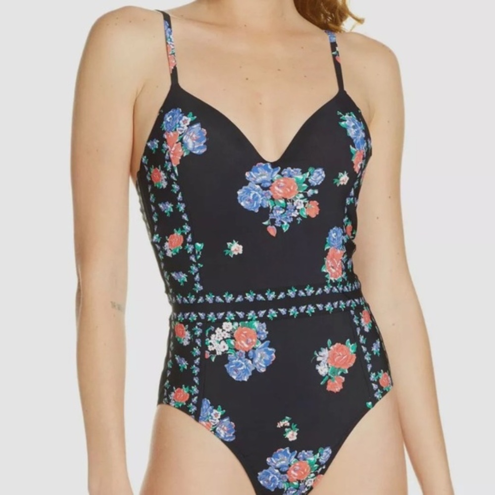 NWT Large Tory Burch Floral One Piece Swimsuit